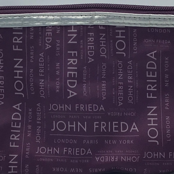 NWOT John Frieda Merlot & Silver Make Up Bag - Picture 9 of 9
